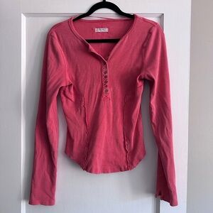 We The Free Raspberry Long Sleeve Tee